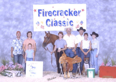 Tuf winning saddle at 2005 Firecracker